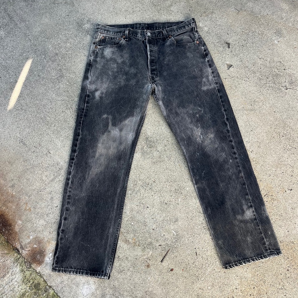 VINTAGE Levi's 501 jeans 36x30 32 33 34 35 36 black distressed baggy 501s USA